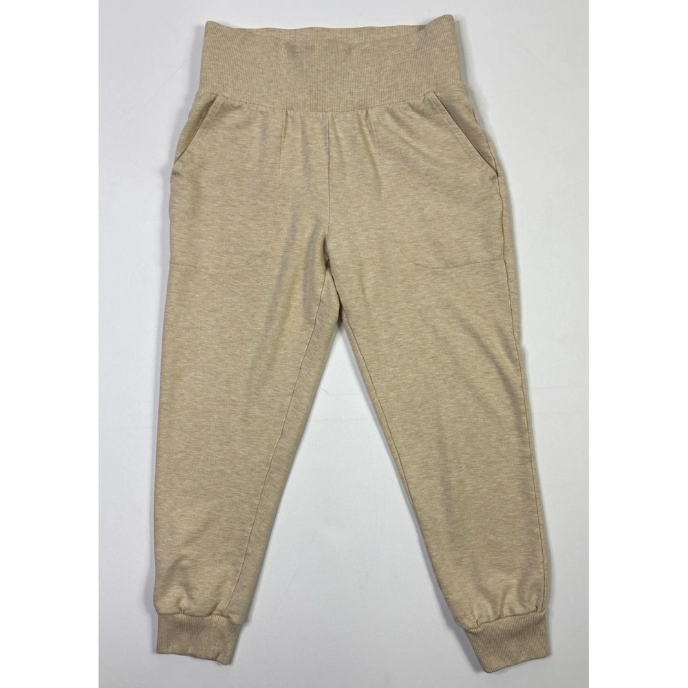 Nike Dri-Fit Pants Women's Small Sportswear Yoga Flow Beige Oatmeal Activewear